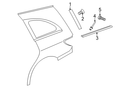 2006 Mercedes-Benz R350 Exterior Trim - Quarter Panel Diagram