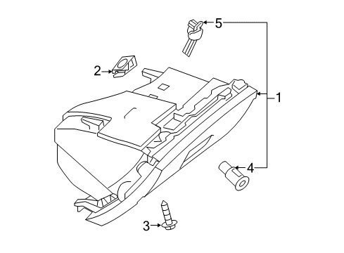 2020 Mercedes-Benz GLA250 Glove Box Diagram