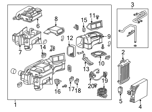 1994 Mercedes-Benz C280 HVAC Case Diagram