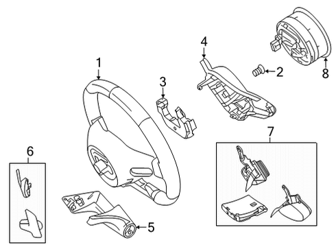 2022 Mercedes-Benz GLA35 AMG Steering Column & Wheel, Steering Gear & Linkage