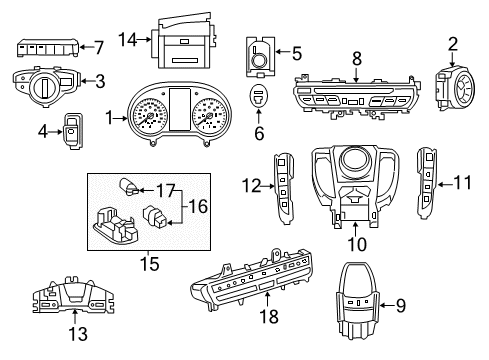 Instrument Cluster Diagram for 253-900-16-06-80