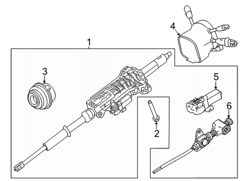 2023 Mercedes-Benz C43 AMG Steering Column & Wheel, Steering Gear & Linkage Diagram 2