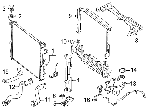 Radiator Diagram for 099-500-22-03