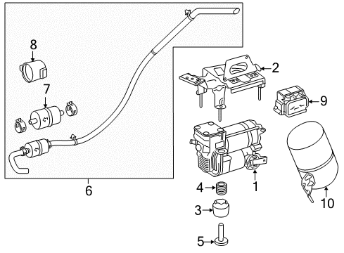 Compressor Bracket Diagram for 166-320-01-43