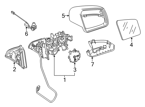 2015 Mercedes-Benz GL63 AMG Mirrors, Electrical Diagram