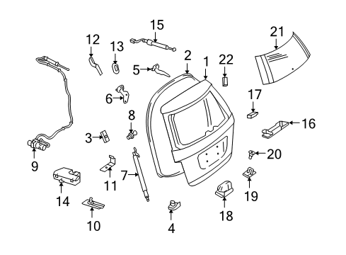 2007 Mercedes-Benz GL320 Lift Gate Diagram