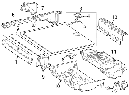 2024 Mercedes-Benz EQS 450+ SUV Interior Trim - Rear Body Diagram 2