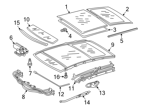 2002 Mercedes-Benz C230 Sunroof, Body Diagram