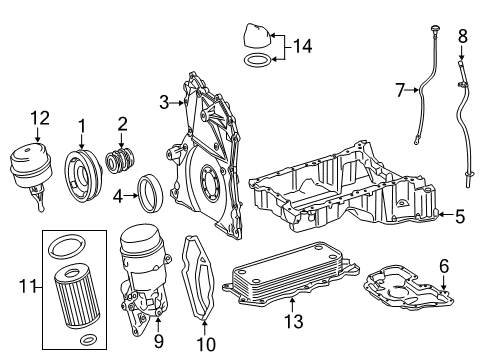 2013 Mercedes-Benz S350 Engine Parts, Mounts, Cylinder Head & Valves, Camshaft & Timing, Oil Cooler, Oil Pan, Oil Pump, Balance Shafts, Crankshaft & Bearings, Pistons, Rings & Bearings