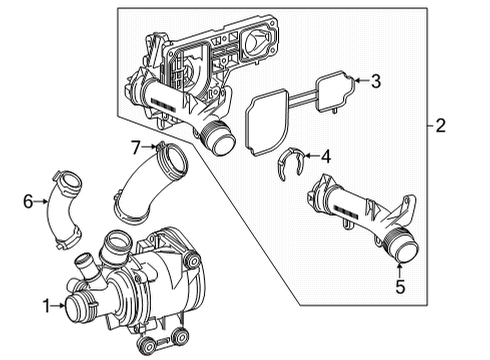 2021 Mercedes-Benz GLE53 AMG Water Pump Diagram 2