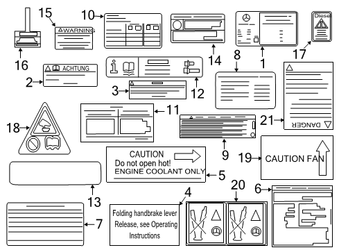 2011 Mercedes-Benz Sprinter 2500 Information Labels Diagram