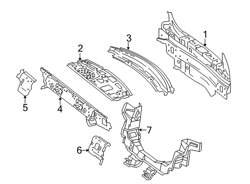 2017 Mercedes-Benz E550 Rear Body Diagram 2