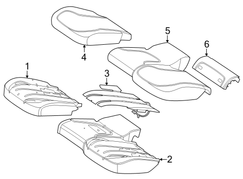 Seat Cushion Pad Diagram for 296-920-03-04