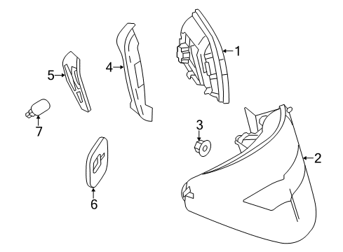 2010 Mercedes-Benz E350 Tail Lamps Diagram 1