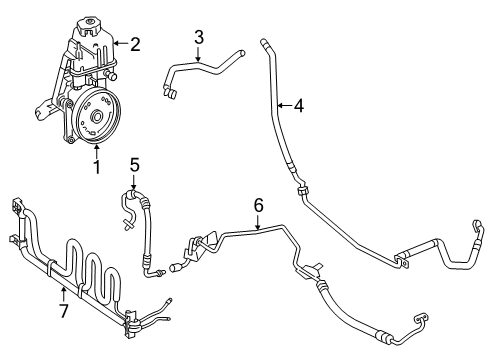 Power Steering Pump Reservoir Diagram for 172-466-01-02