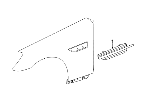 2016 Mercedes-Benz SLK300 Exterior Trim - Fender Diagram