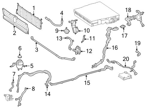 Water Hose Diagram for 223-501-52-01