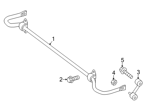 2015 Mercedes-Benz B Electric Drive Rear Suspension Components, Lower Control Arm, Upper Control Arm, Stabilizer Bar