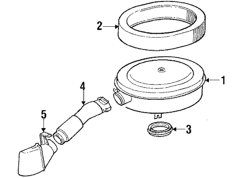 1989 Mercedes-Benz 300SEL Air Intake Diagram