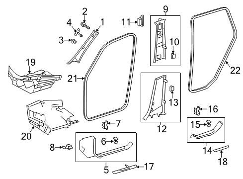 Side Impact Sensor Bolt Diagram for 000000-001147