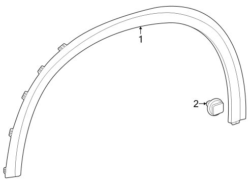 2023 Mercedes-Benz EQE 500 SUV Exterior Trim - Fender Diagram