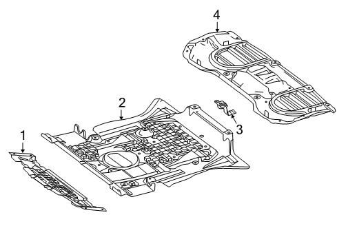 2016 Mercedes-Benz GL63 AMG Splash Shields Diagram 2