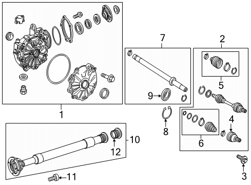 2020 Mercedes-Benz S560e Carrier & Front Axles Diagram