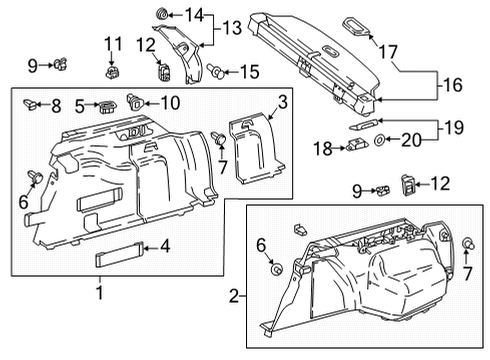 2021 Mercedes-Benz E63 AMG S Interior Trim - Rear Body Diagram 3