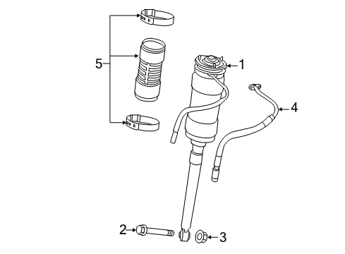 2010 Mercedes-Benz S400 Struts & Components - Rear Diagram 1