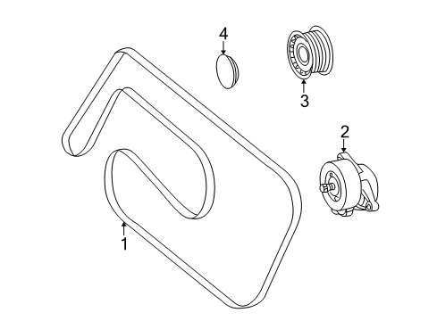 2004 Mercedes-Benz C32 AMG Belts & Pulleys, Cooling Diagram