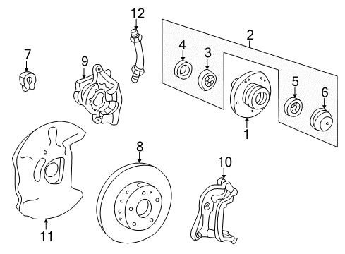 1997 Mercedes-Benz C280 Front Brakes Diagram