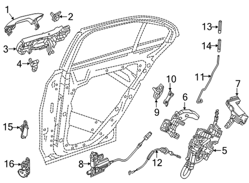 2021 Mercedes-Benz GLE53 AMG Rear Door Diagram 10