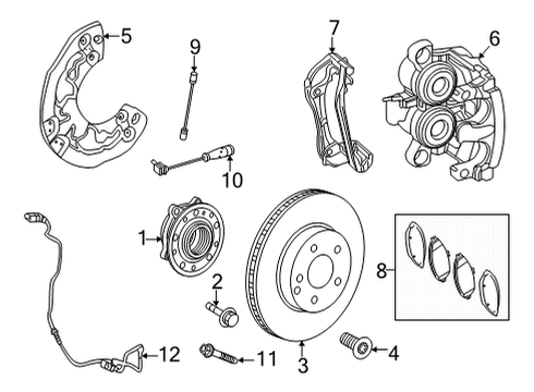 2023 Mercedes-Benz GLE53 AMG Front Brakes Diagram 2