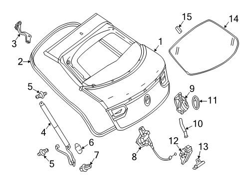 Lift Gate Diagram for 292-740-01-05