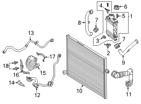 2019 Mercedes-Benz GLC43 AMG Intercooler, Cooling Diagram 1