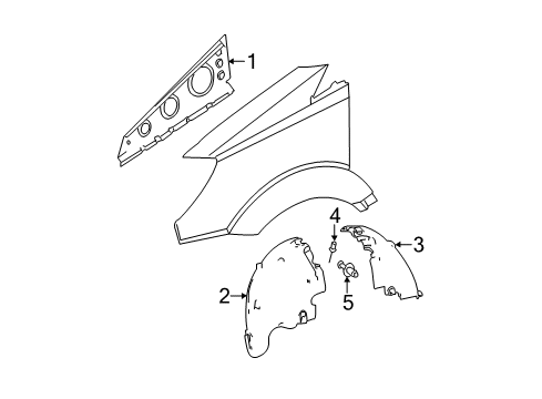 2012 Mercedes-Benz Sprinter 3500 Inner Components - Fender Diagram