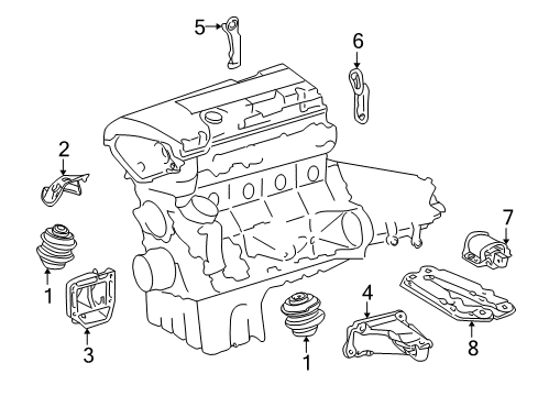 2005 Mercedes-Benz C320 Engine & Trans Mounting