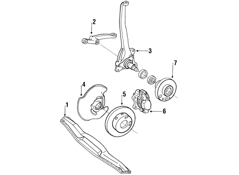 1991 Mercedes-Benz 350SD Front Suspension, Control Arm, Stabilizer Bar Diagram 2