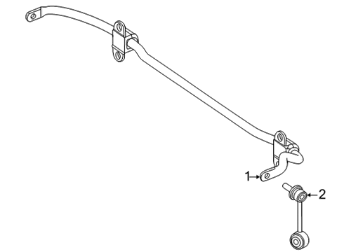 2024 Mercedes-Benz GLE63 AMG S Stabilizer Bar & Components - Rear  Diagram 2