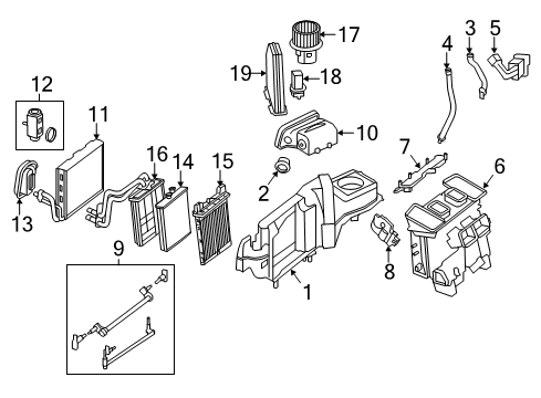 2016 Mercedes-Benz CLS400 HVAC Case Diagram