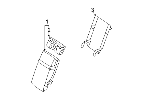 2021 Mercedes-Benz GLS63 AMG Second Row Seats, Body Diagram 3