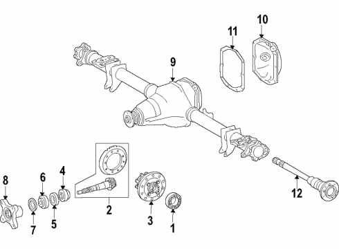 2018 Mercedes-Benz Sprinter 2500 Rear Axle, Differential, Propeller Shaft