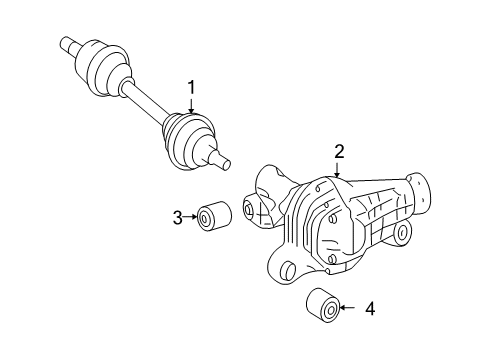 2010 Mercedes-Benz ML450 Carrier & Front Axles