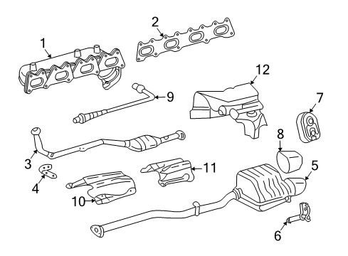 2002 Mercedes-Benz C230 Exhaust Components Diagram