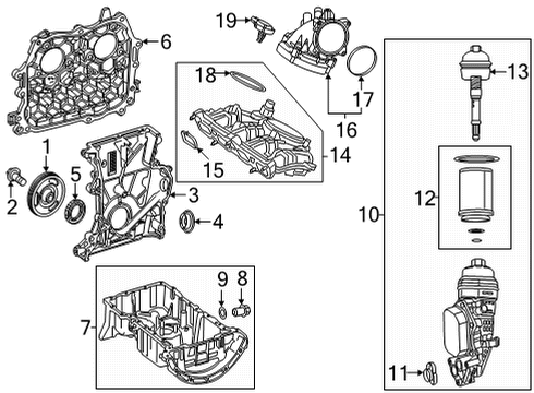 2022 Mercedes-Benz GLA35 AMG Engine Parts & Mounts, Timing, Lubrication System Diagram 1