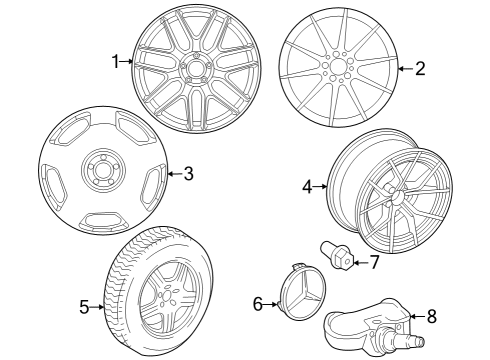 2023 Mercedes-Benz AMG GT 53 Wheels Diagram 3