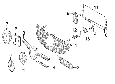 Emblem Base Plate Diagram for 000-888-05-00