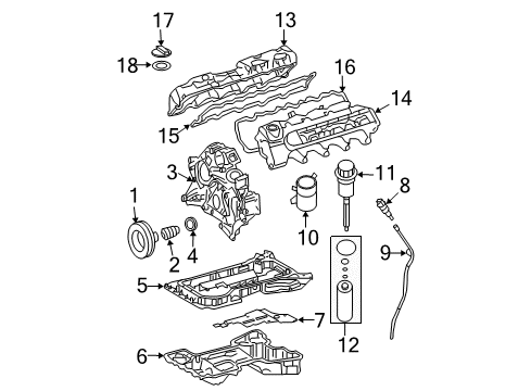 2004 Mercedes-Benz E55 AMG Engine Parts, Mounts, Cylinder Head & Valves, Camshaft & Timing, Oil Pan, Oil Pump, Crankshaft & Bearings, Pistons, Rings & Bearings