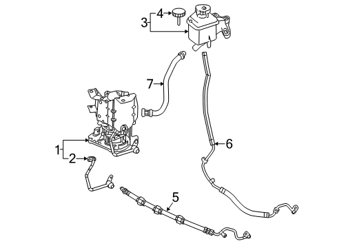 2013 Mercedes-Benz GLK250 P/S Pump & Hoses, Steering Gear & Linkage Diagram 2