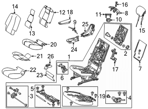 Seat Back Cover Diagram for 167-920-94-16-8U00